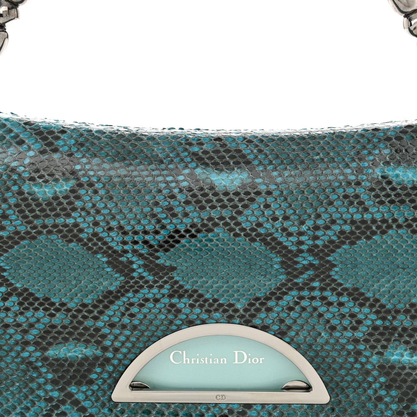 Snakeskin Malice Shoulder Bag Blue