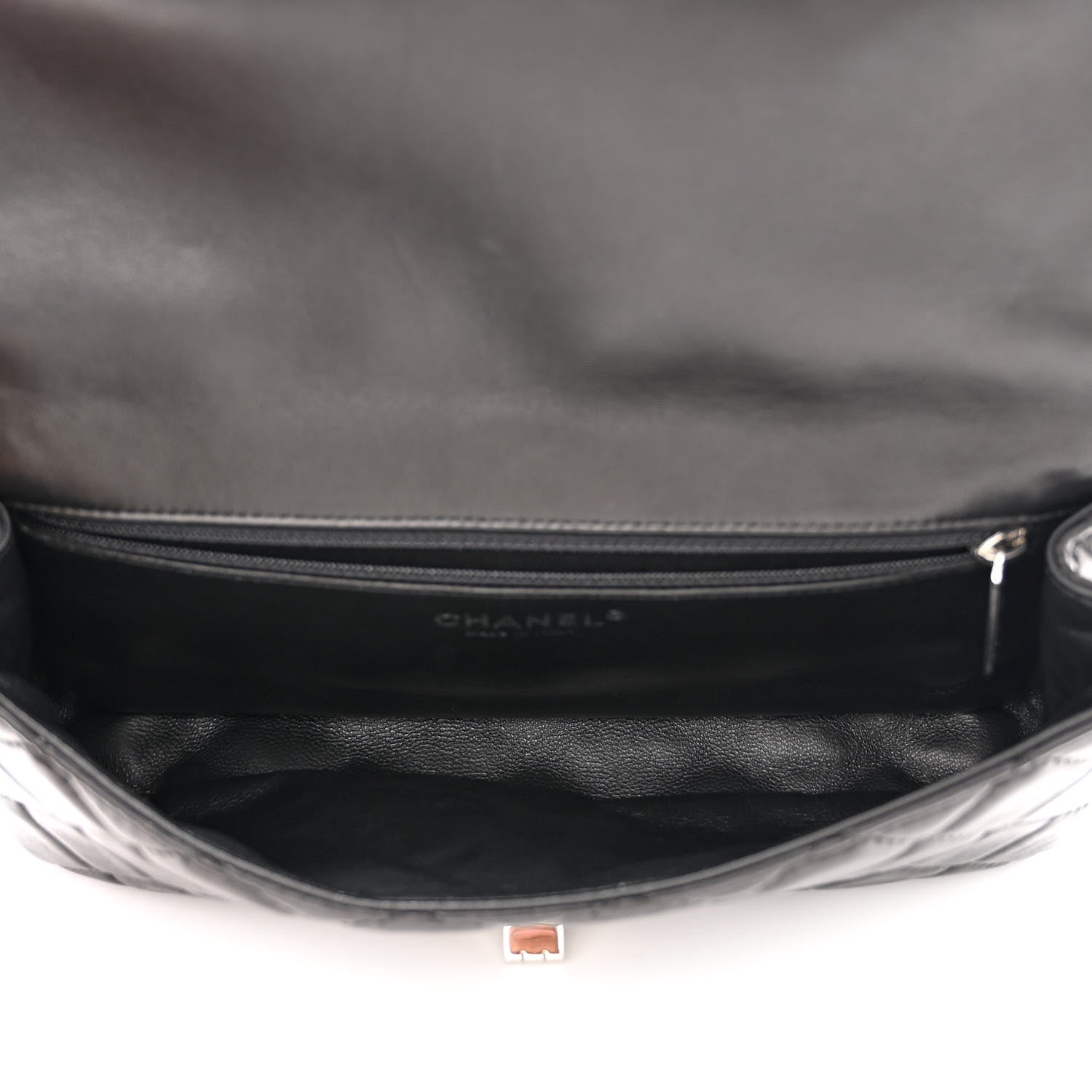 Chanel Lambskin Quilted Large Roll 2.55 Reissue Clutch Black 5 of 11