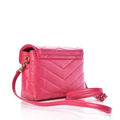 Saint Laurent Calfskin Y Quilted Monogram Toy Loulou Crossbody Bag Freesia 3 of 10