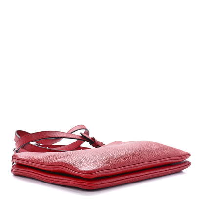 Prada Vitello Phenix Double Zip Crossbody Bag Rosso 4 of 12