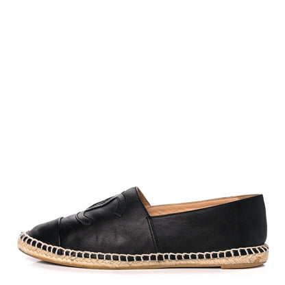 Chanel Lambskin CC Espadrilles 37 Black 1 of 11