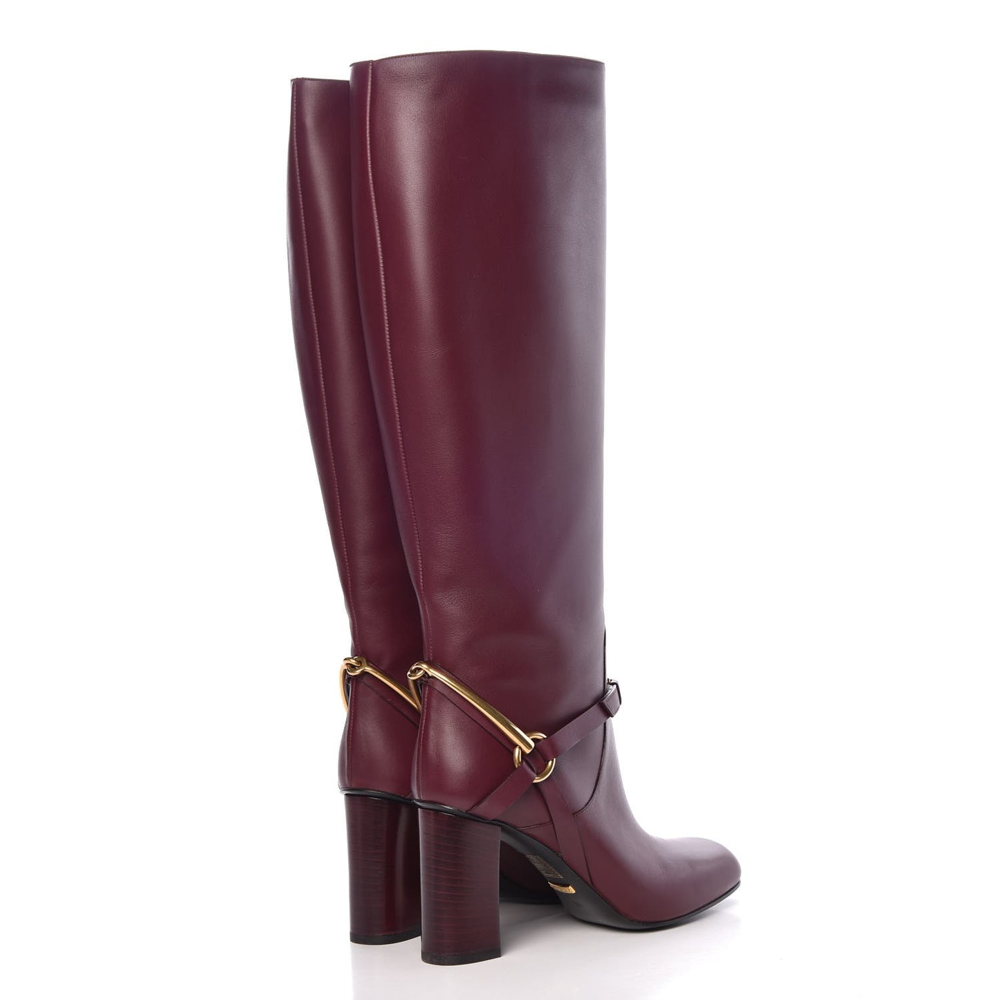 Calfskin Lifford Knee High Boots 38 Classic Burgundy