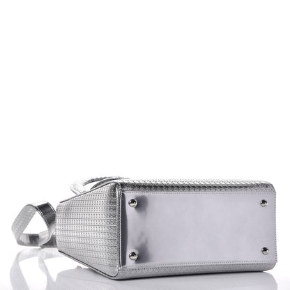 Christian Dior Metallic Patent Micro-Cannage Medium Lady Dior Silver 5 of 8