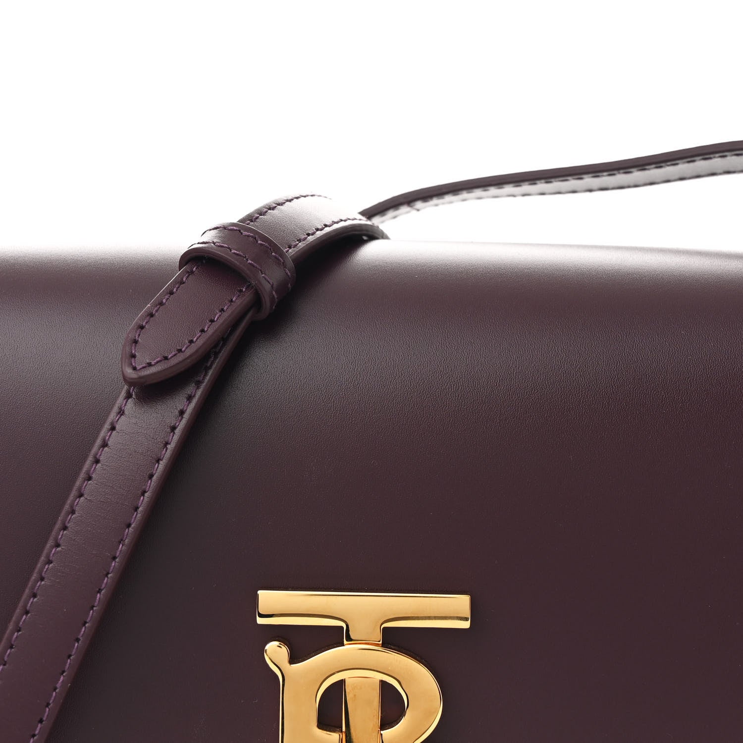 Burberry Calfskin Small TB Bag Deep Maroon 8 of 10