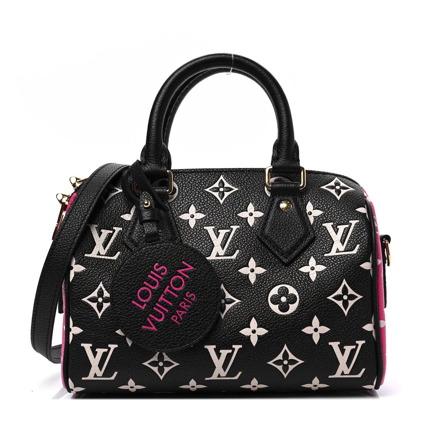 Empreinte Monogram Spring in the City Speedy Bandouliere 20 Black White Pink