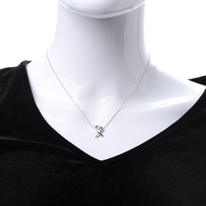 Tiffany Sterling Silver Small Paloma Picasso Loving Heart Pendant Necklace 2 of 7