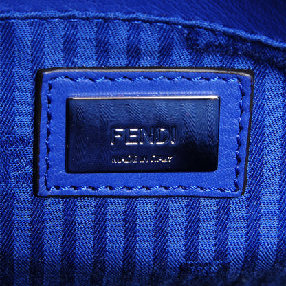 Fendi Vitello Elite Petite 2Jours Tote Blue Neon 9 of 11