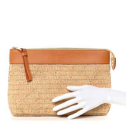 Louis Vuitton Raffia Pochette Voyage Souple Natural Beige 2 of 10