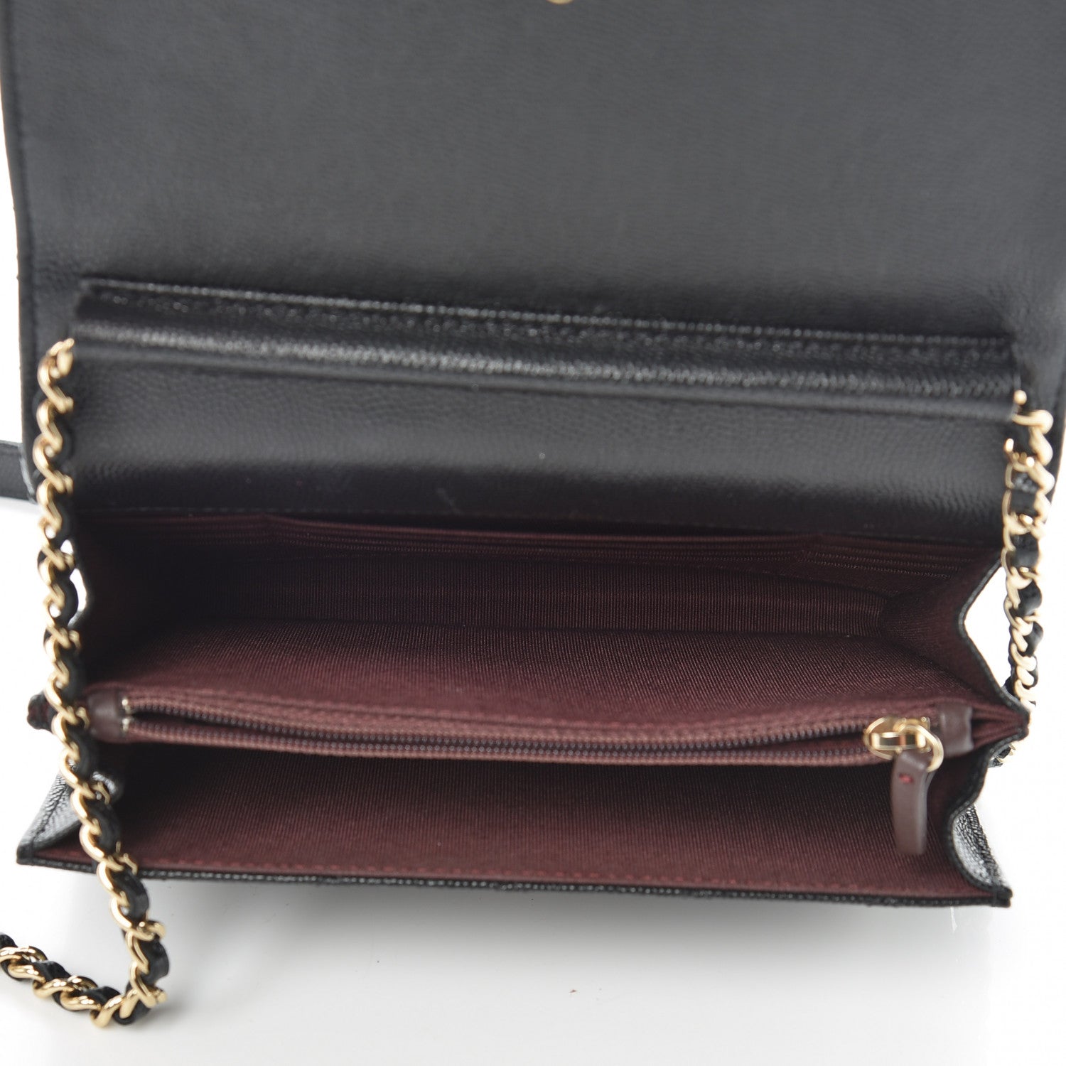 Chanel Caviar Quilted Square Wallet On Chain WOC Black 5 of 12