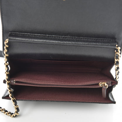 Chanel Caviar Quilted Square Wallet On Chain WOC Black 5 of 12