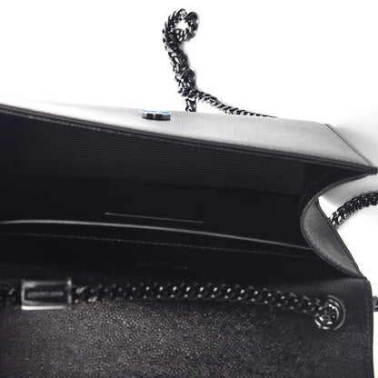 Saint Laurent Grain De Poudre Small Monogram Kate Satchel Black 5 of 9