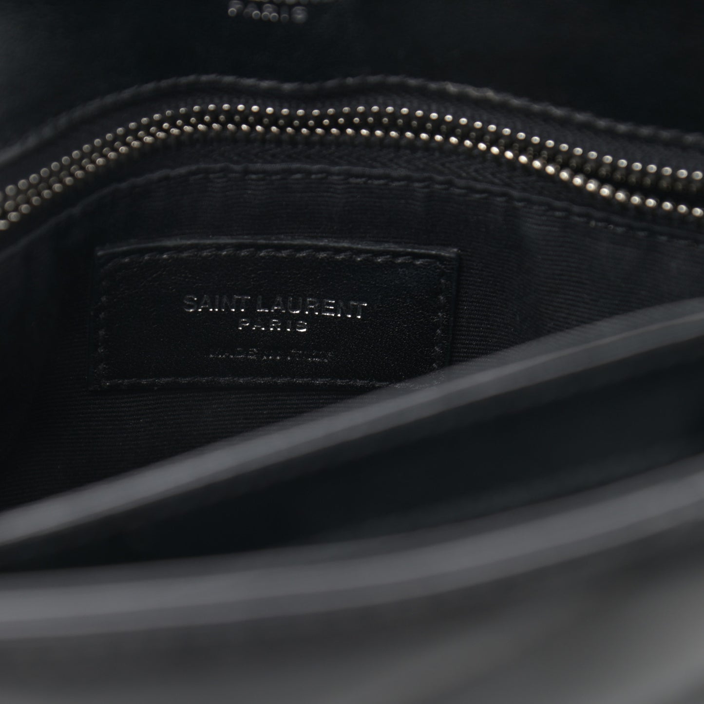 Calfskin Y Quilted Monogram Toy Loulou Crossbody Bag Black