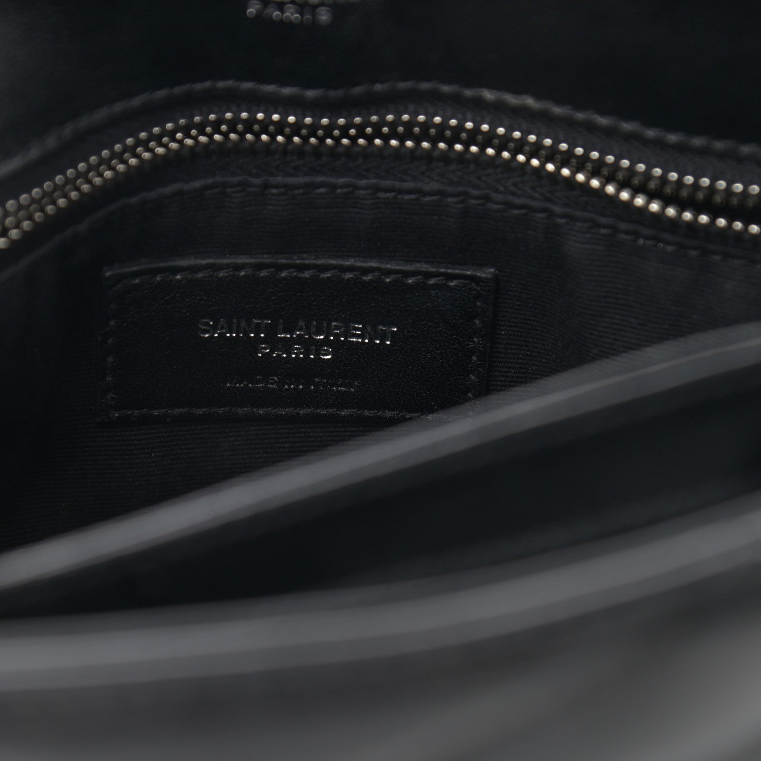 Saint Laurent Calfskin Y Quilted Monogram Toy Loulou Crossbody Bag Black 8 of 12
