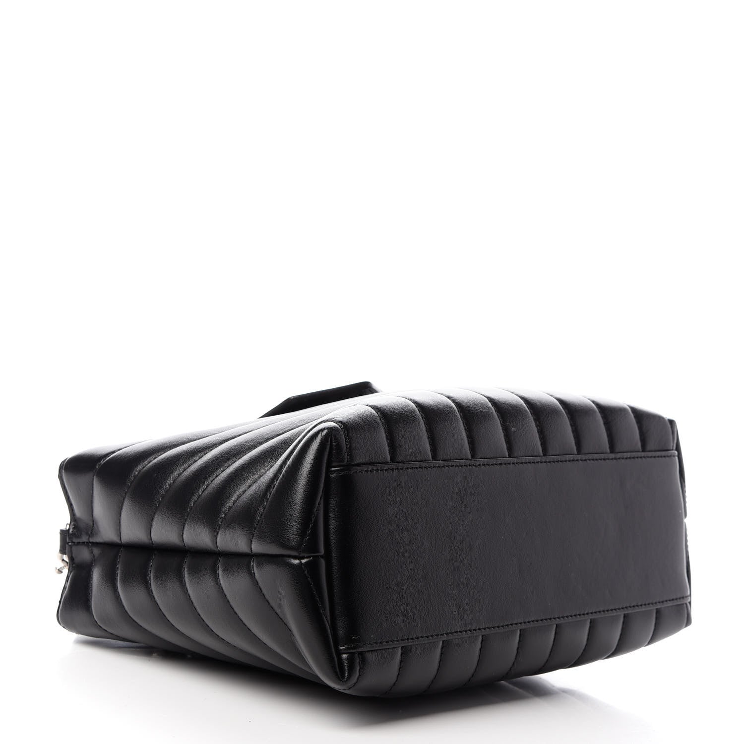 Saint Laurent Calfskin Y Quilted Monogram Small Loulou Shopper Black 4 of 9