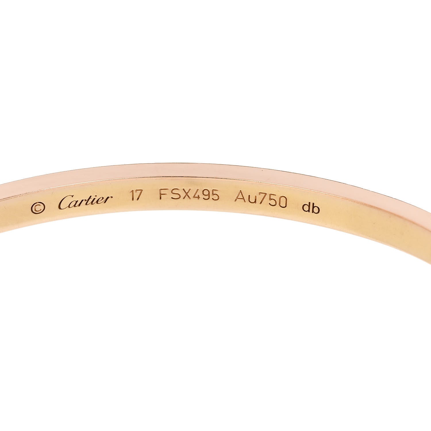 Cartier 18K Pink Gold Small LOVE Bracelet 17 6 of 8