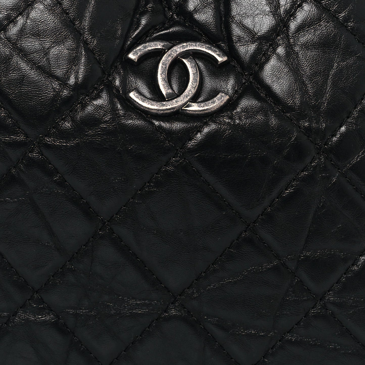 Aged Calfskin Quilted Small Gabrielle Backpack Black