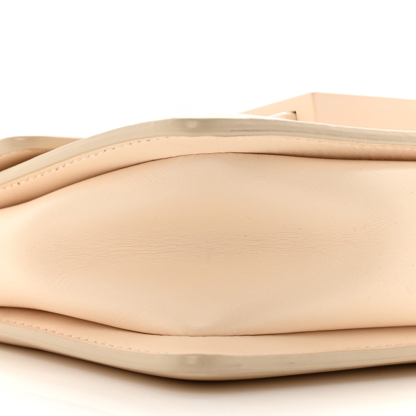 Calfskin Small T Clasp Chain Bag Vanilla