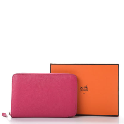 Hermes Chevre Mysore Azap GM Combined Wallet Rose Shocking 14 of 14