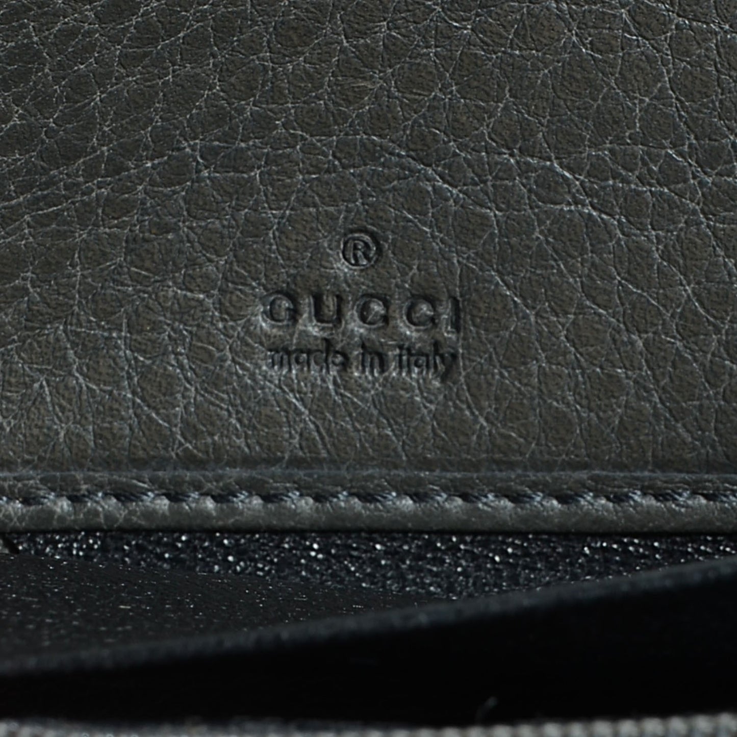 Guccissima Bamboo Tassel Zip Around Wallet Grey