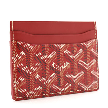 Goyard Goyardine Saint Sulpice Card Holder Red 3 of 7