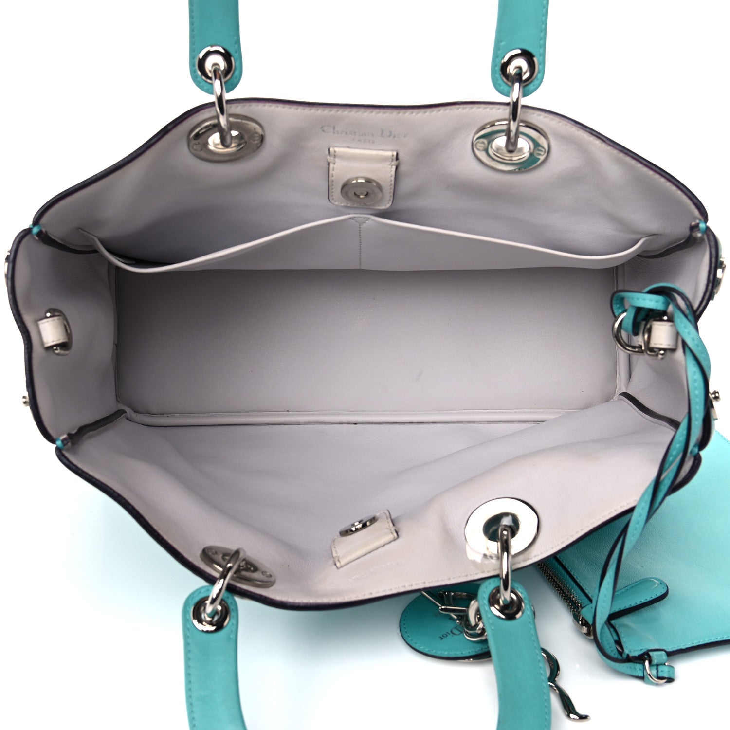 Christian Dior Smooth Calfskin Medium Diorissimo Tote Blue 13 of 25