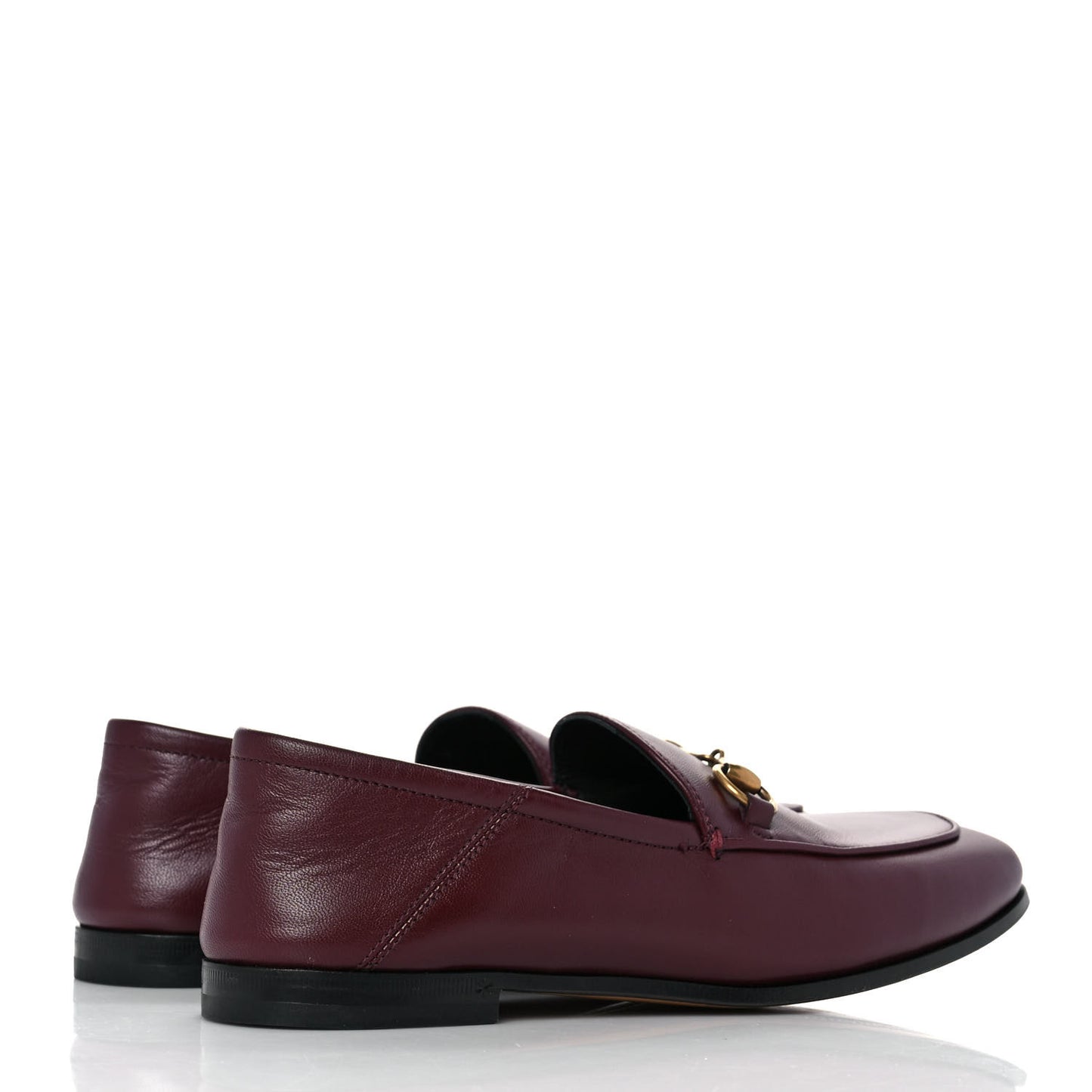 Lambskin Womens Brixton Horsebit Loafers 35.5 Vintage Bordeaux