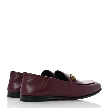 Gucci Lambskin Womens Brixton Horsebit Loafers 35.5 Vintage Bordeaux 4 of 9