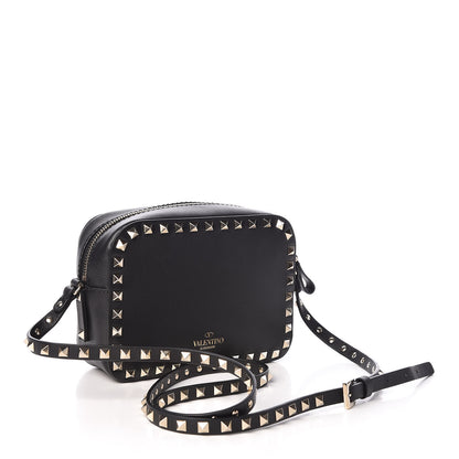 Valentino Garavani Calfskin Rockstud Camera Crossbody Bag Black 3 of 9