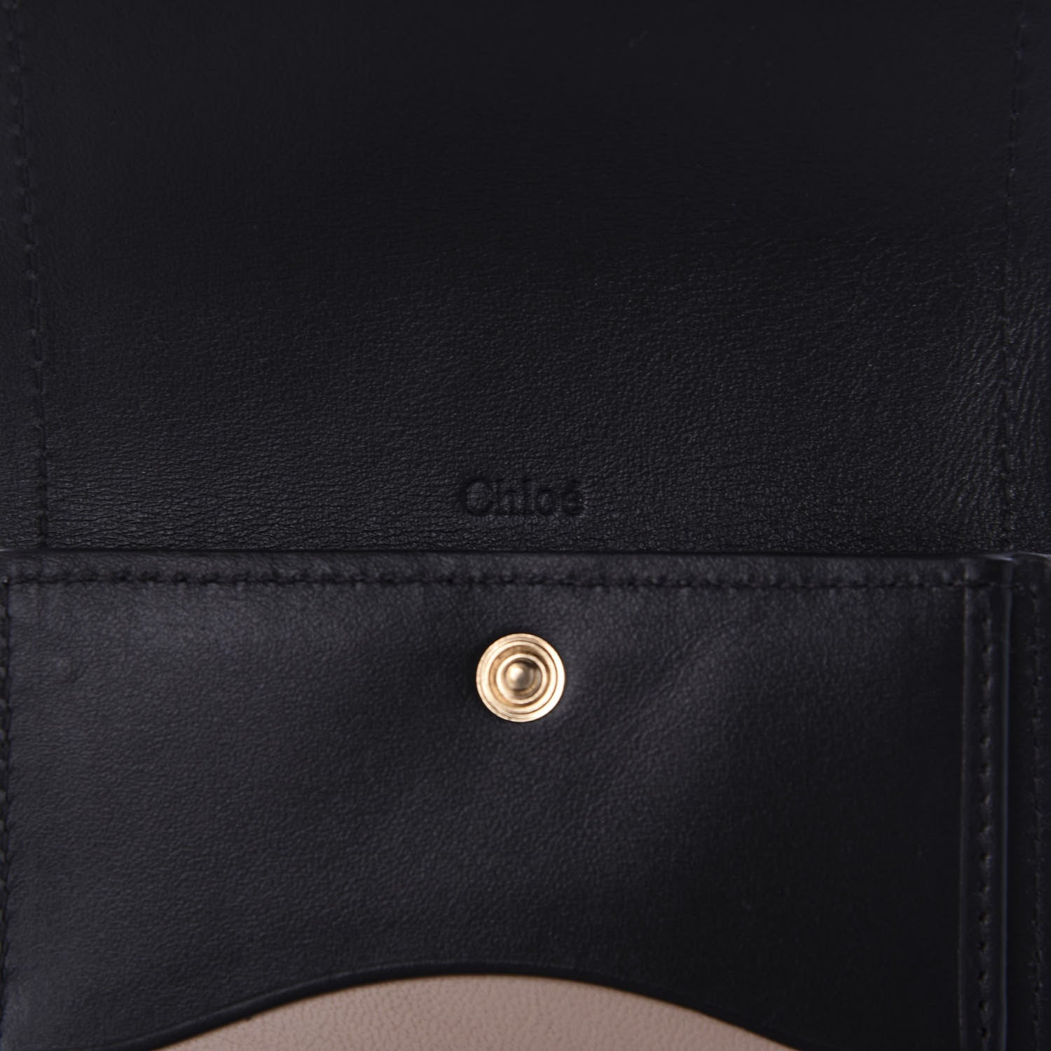 Chloe Grained Calfskin Small Aby Tri-Fold Wallet Black 8 of 8