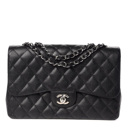 Chanel Caviar Quilted Jumbo Single Flap Black 1 of 16
