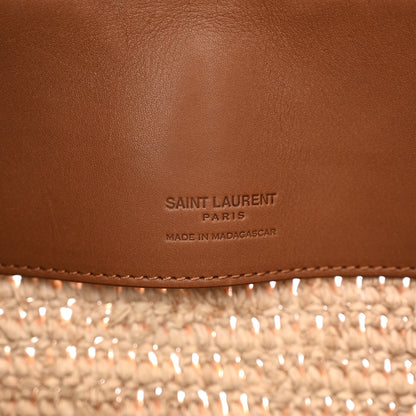 Saint Laurent Raffia Vegetable Le 37 Bucket Bag Naturel Brick 8 of 16