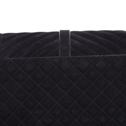 Saint Laurent Suede Mixed Matelasse Triquilt Large Monogram Envelope Satchel Black 16 of 19