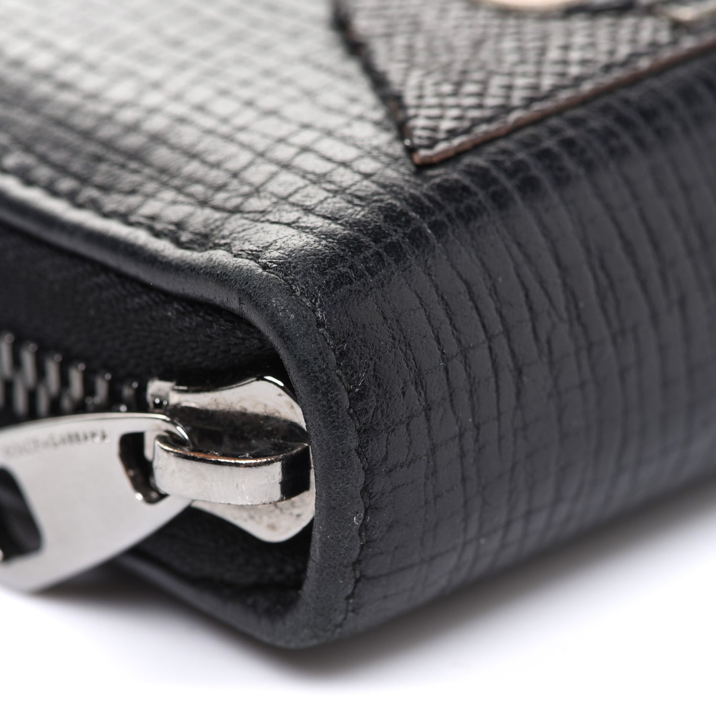 Dauphine Family Patch Zip Around Wallet Black
