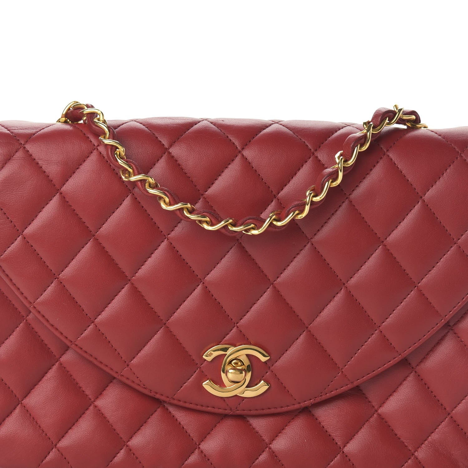 Chanel Lambskin Quilted Small Single Flap Red 12 of 12