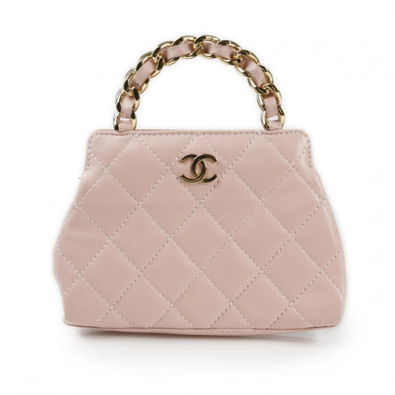 Chanel Lambskin Quilted Mini Evening Bag Pink 1 of 9