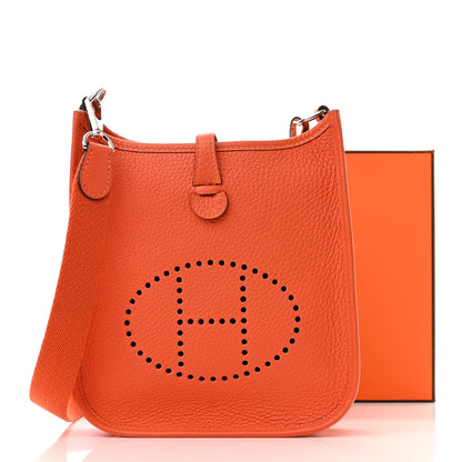 Hermes Taurillon Clemence Evelyne TPM Orange 11 of 11