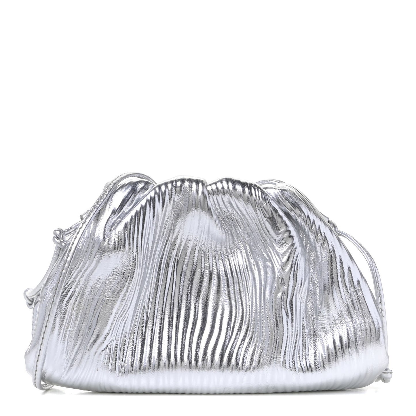 Metalic Bark Calfskin The Mini Pouch Silver