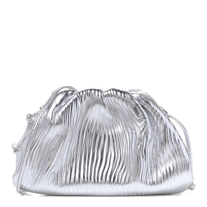 Bottega Veneta Metalic Bark Calfskin The Mini Pouch Silver 1 of 4