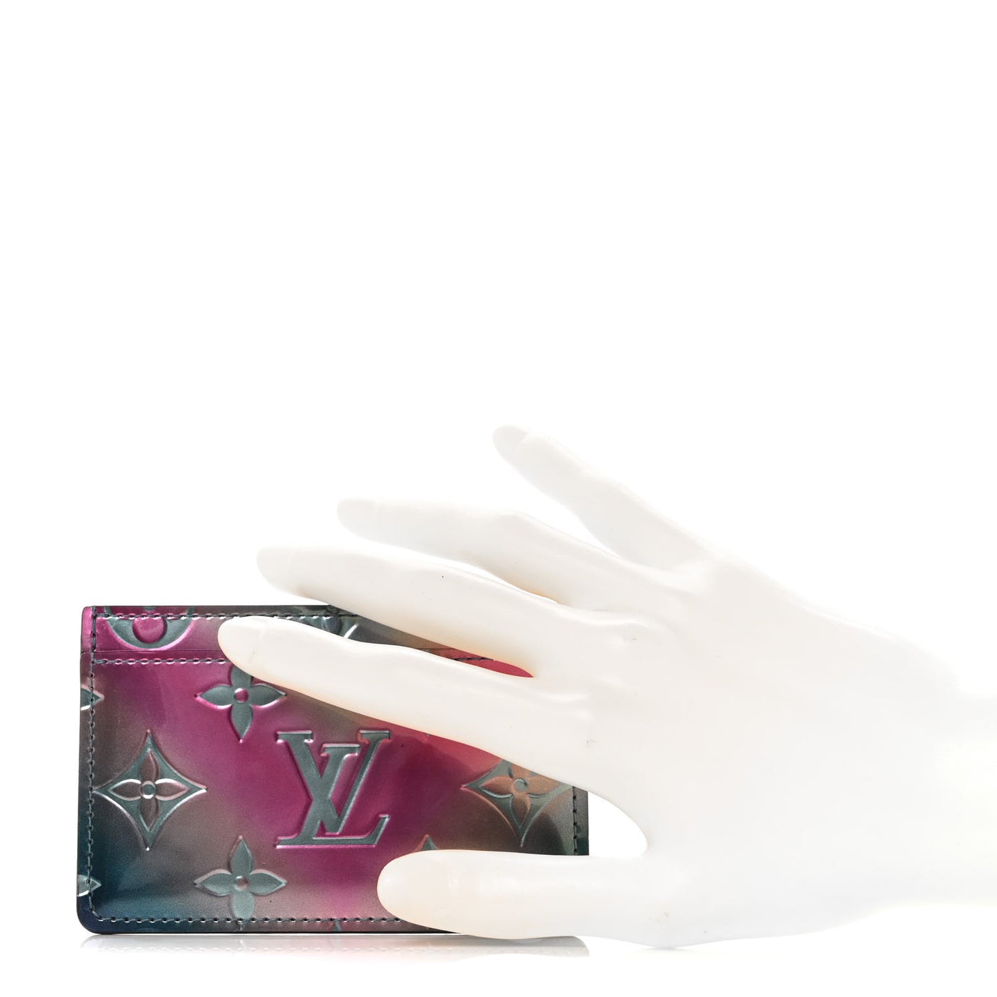 Metallic Vernis Card Holder Blue Pink
