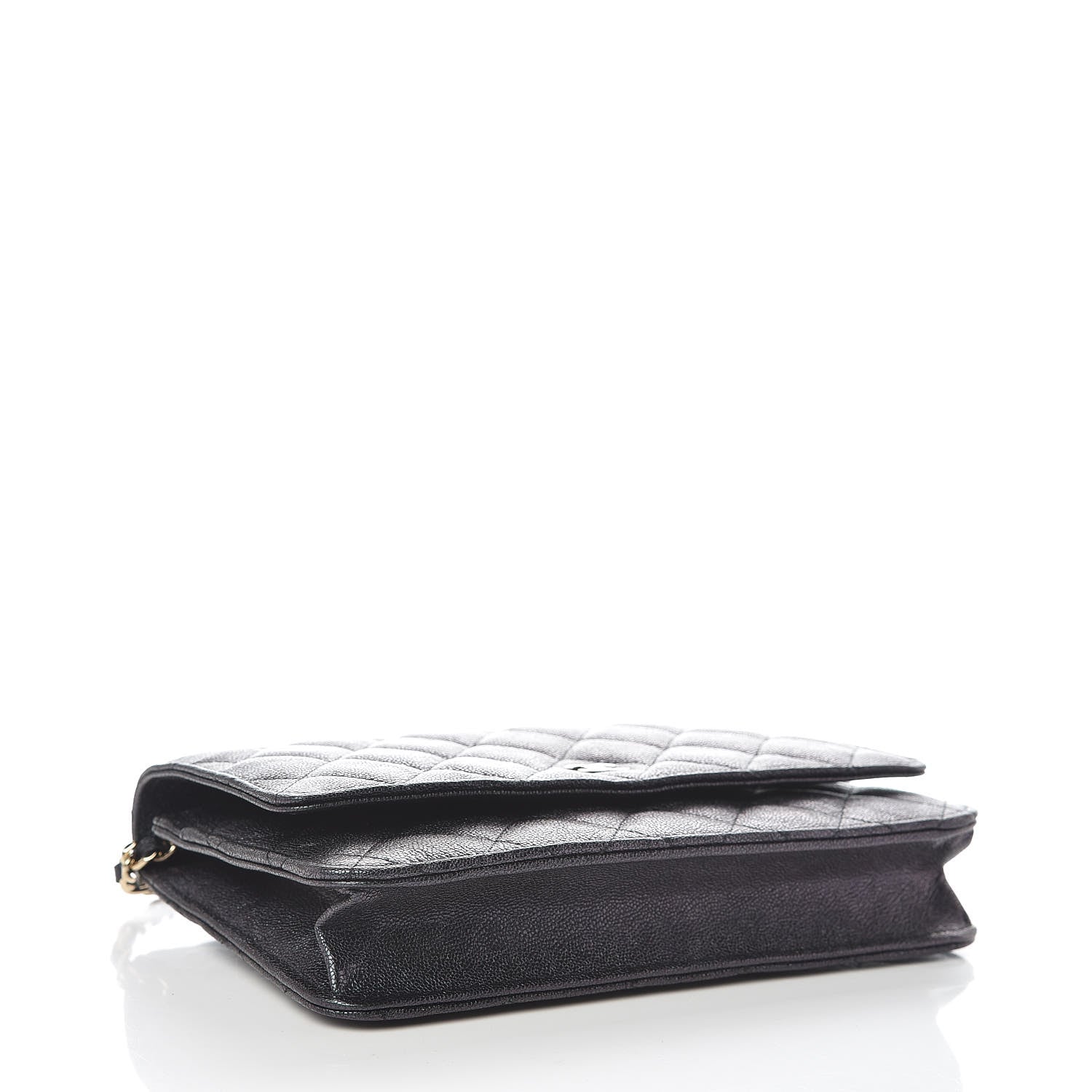 Chanel Iridescent Caviar Quilted Wallet On Chain WOC Black 4 of 11