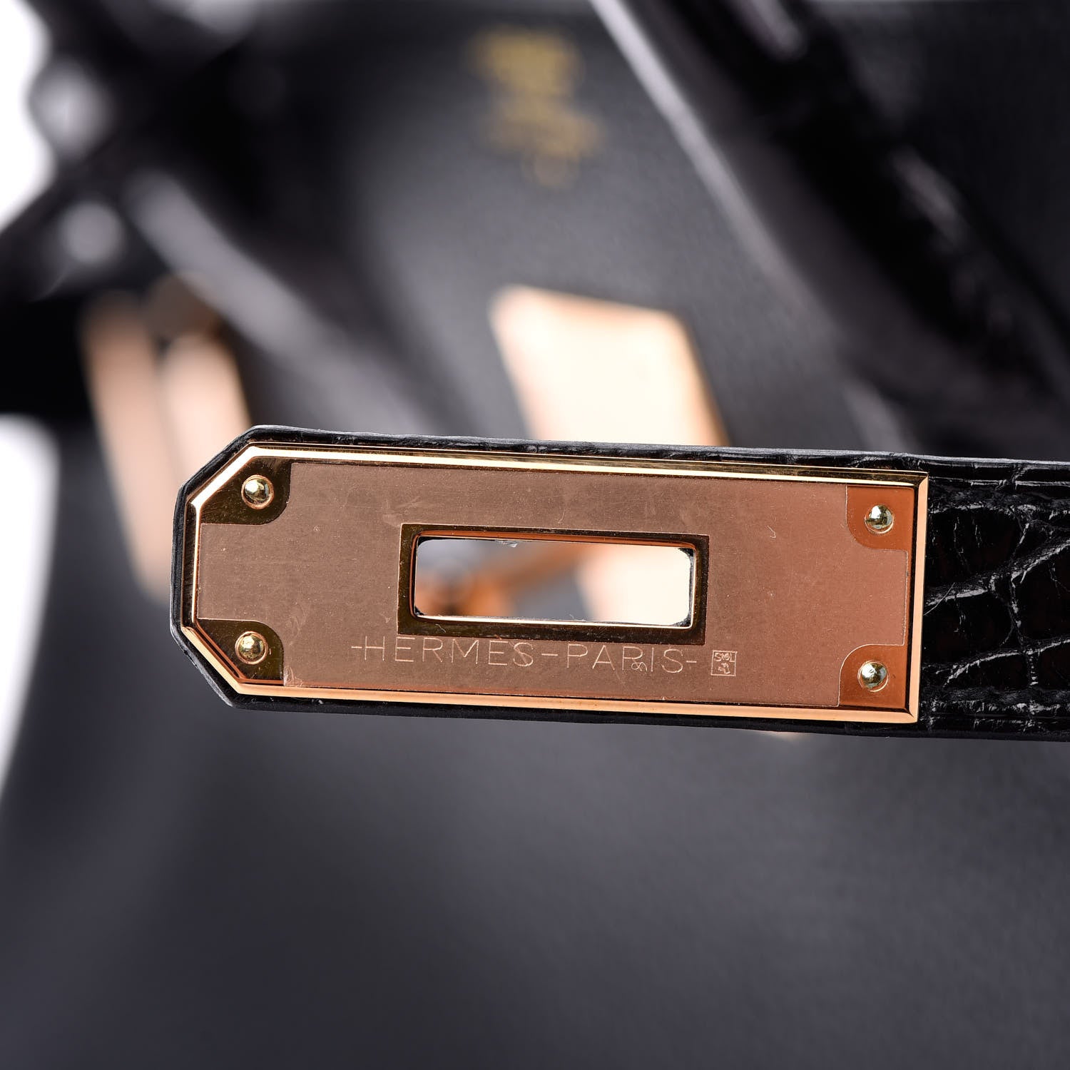 Hermes Taurillon Novillo Shiny Niloticus Crocodile Birkin Touch 30 Black 13 of 32