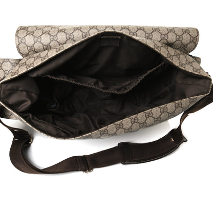 Gucci GG Plus Monogram Messenger Diaper Bag Dark Brown 5 of 17