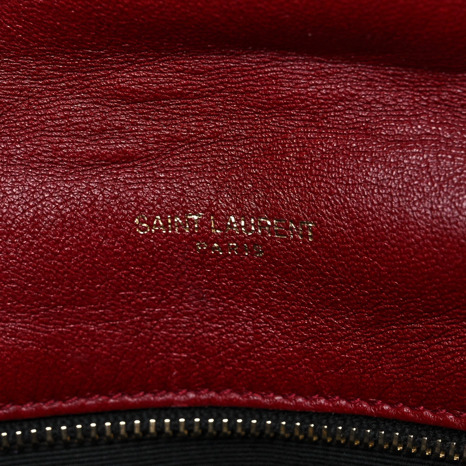 Saint Laurent Lambskin Quilted Toy Loulou Puffer Monogram Chain Satchel Red 6 of 14