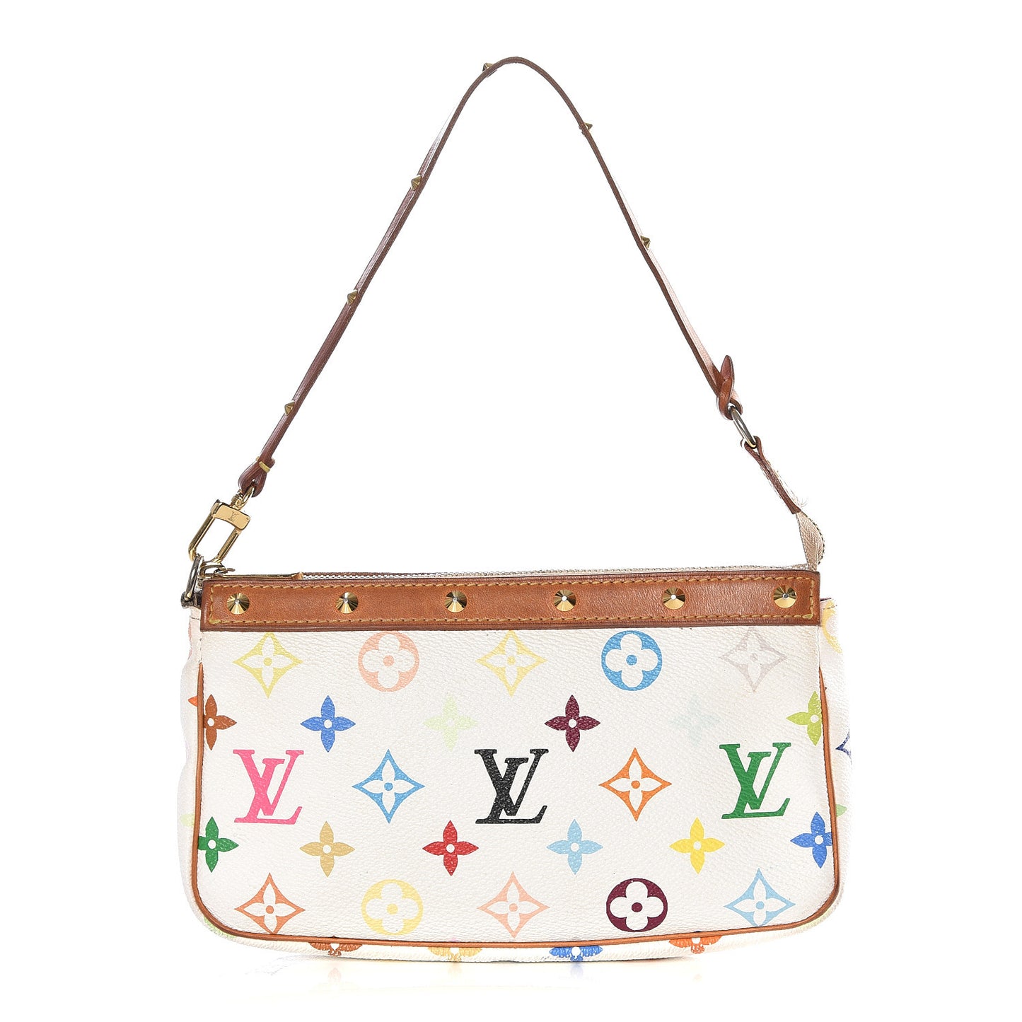 Monogram Multicolor Pochette Accessories White