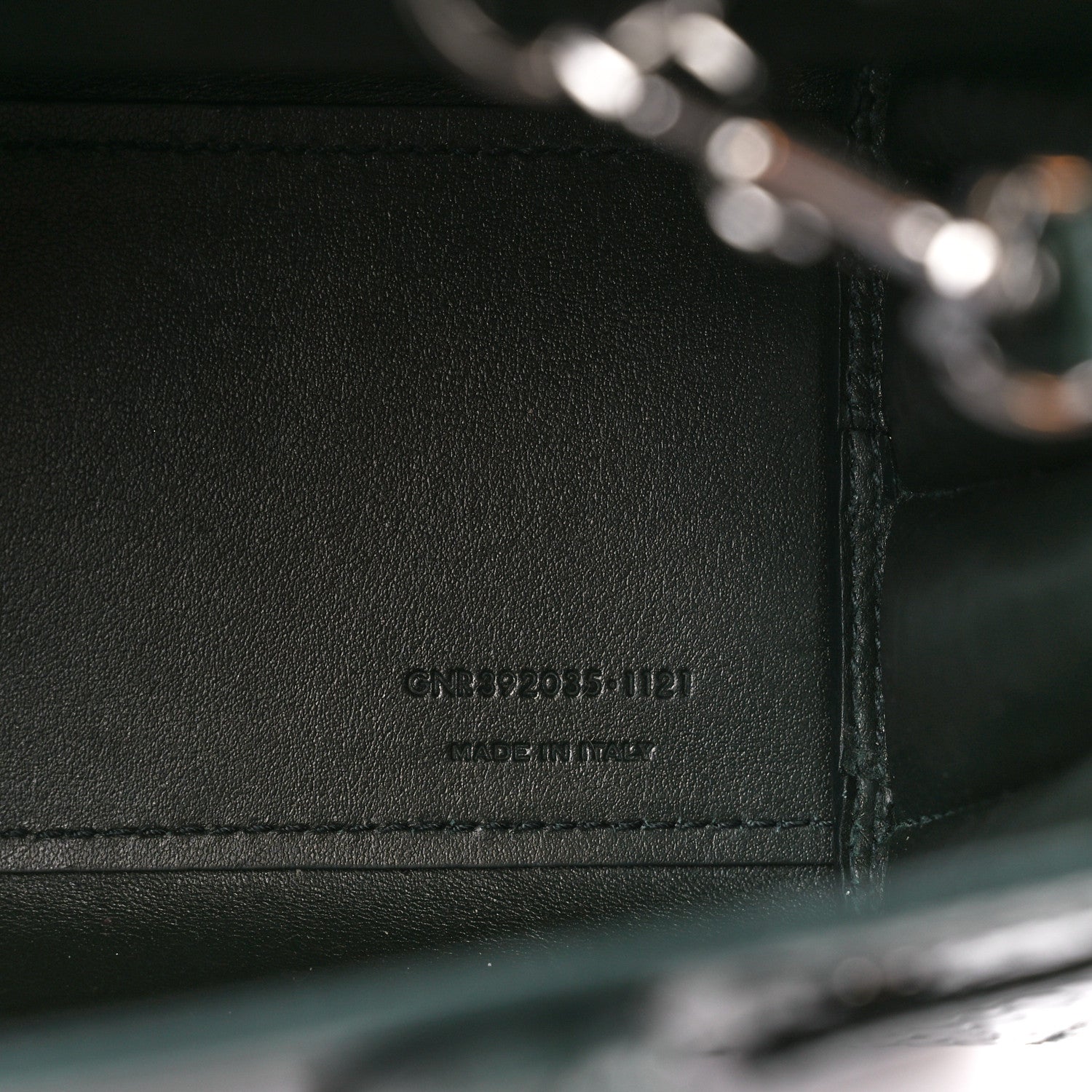 Saint Laurent Calfskin Crocodile Embossed Nano Sac De Jour Dark Green 6 of 12