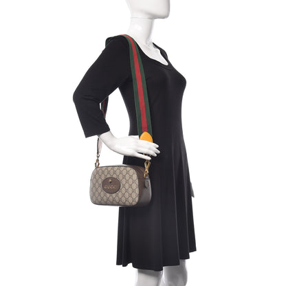 Gucci GG Supreme Monogram Web Neo Vintage Shoulder Bag Beige New Acero Crop 2 of 9