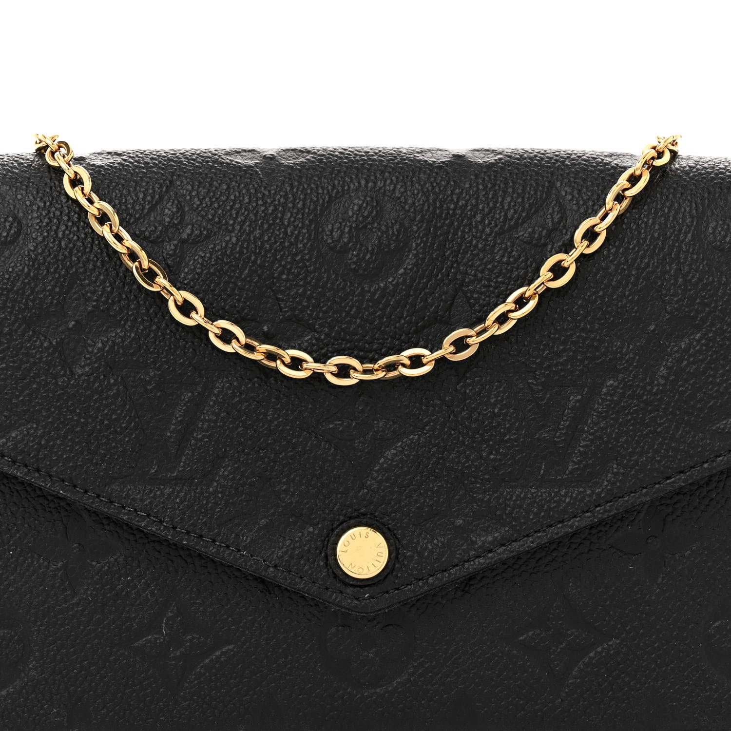 Louis Vuitton Empreinte Pochette Felicie Chain Wallet Black 7 of 13