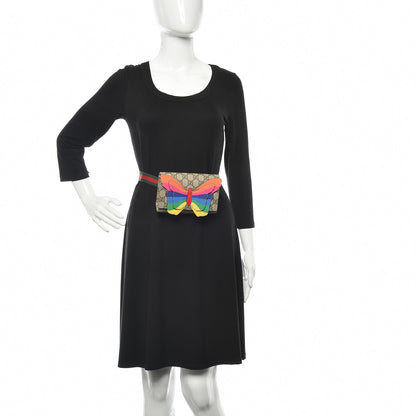 Gucci GG Supreme Monogram Childrens Rainbow Butterfly Belt Bag 2 of 10