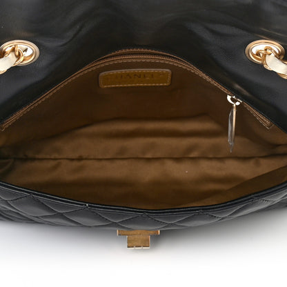 Chanel Lambskin Quilted Mademoiselle East West Flap Black White 4 of 4