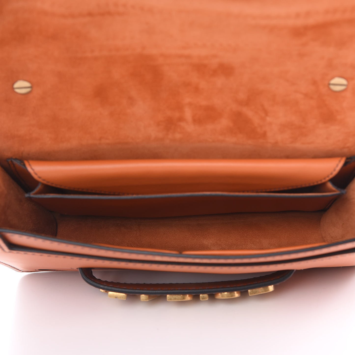 Calfskin J'Adior Chain Flap Bag Orange